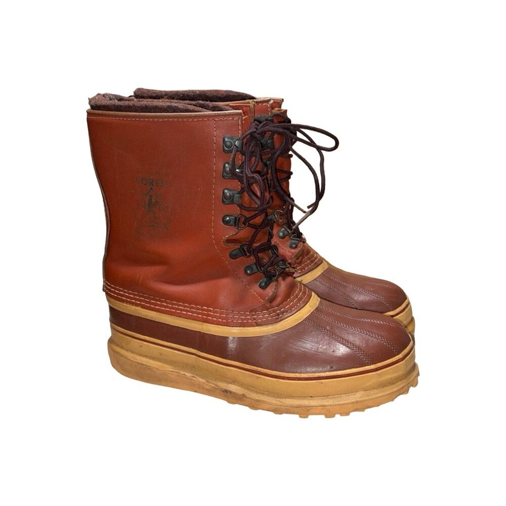 Sorel Kaufman Dominator Made in Canada Brown Leather Duck Boots    Size: 9